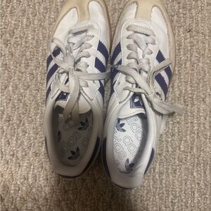 Adidas White and Blue Sneakers